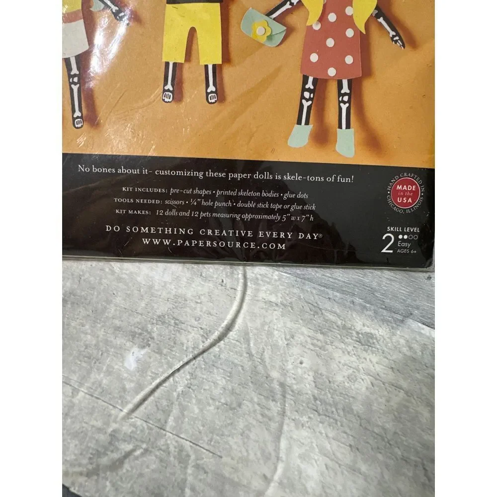 Paper Source Spooky Skelton Paper Dolls‎